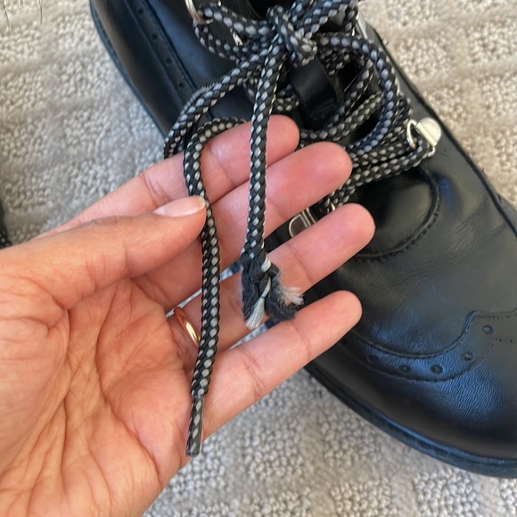 Charles David leather combat boots size 8 - Picture 6 of 7